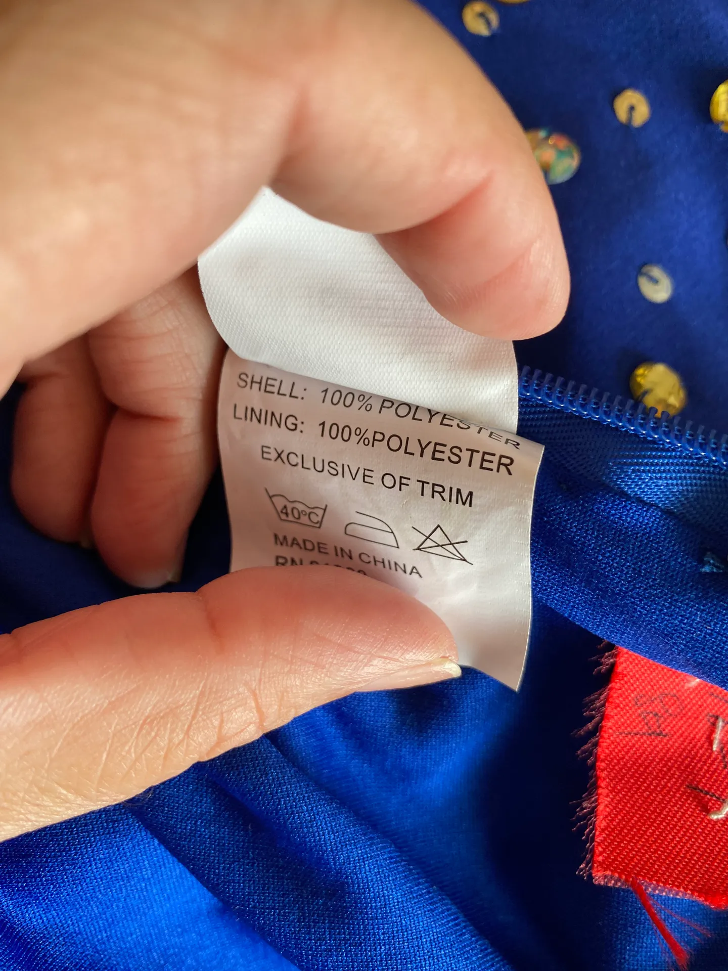 Women’s Royal Blue Halter Neck Bodycon Mini Dress Beaded Size 7/8 - Image 13