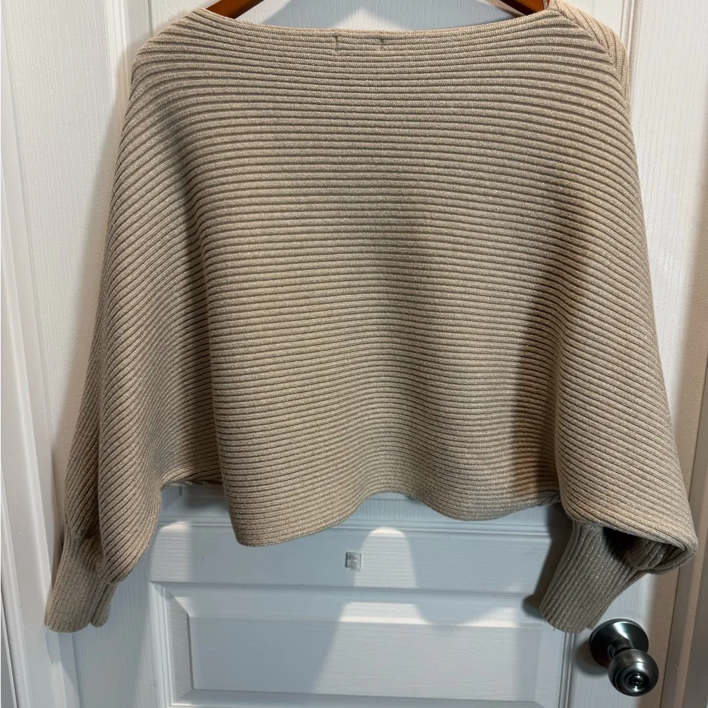 Lush Ribbed Beige Women's Sweater size L - Image 5