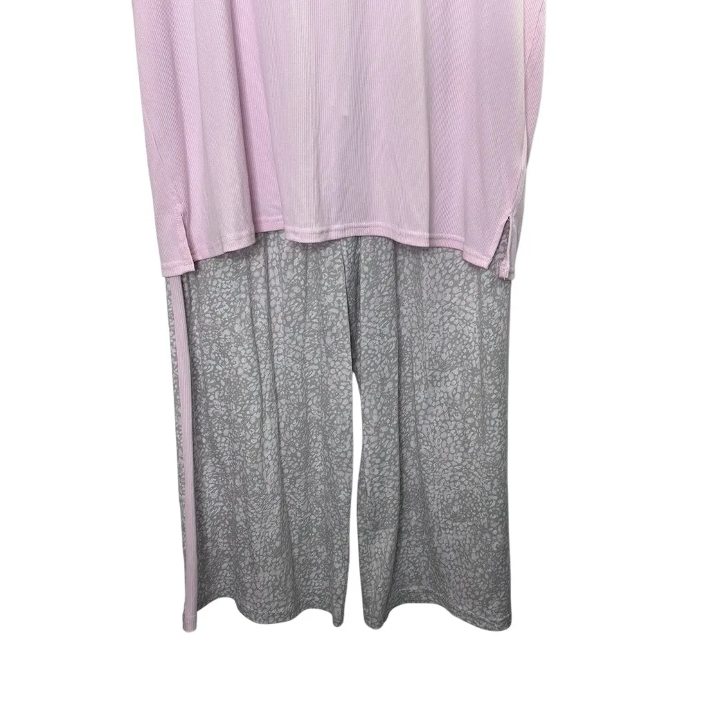 RAE DUNN Pink & Gray SNOOZE Lightweight Fun 2 Piece Pajama Set Women's XL NEW - Image 3
