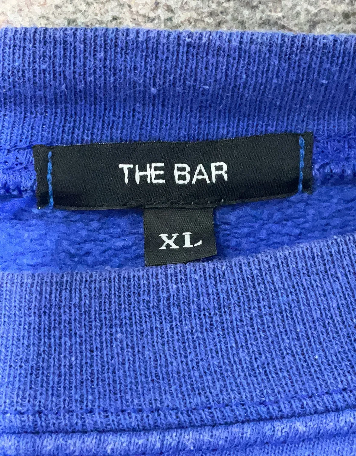 The Bar Varsity Sweatshirt Crewneck In cobalt Blue Size XL - Image 20
