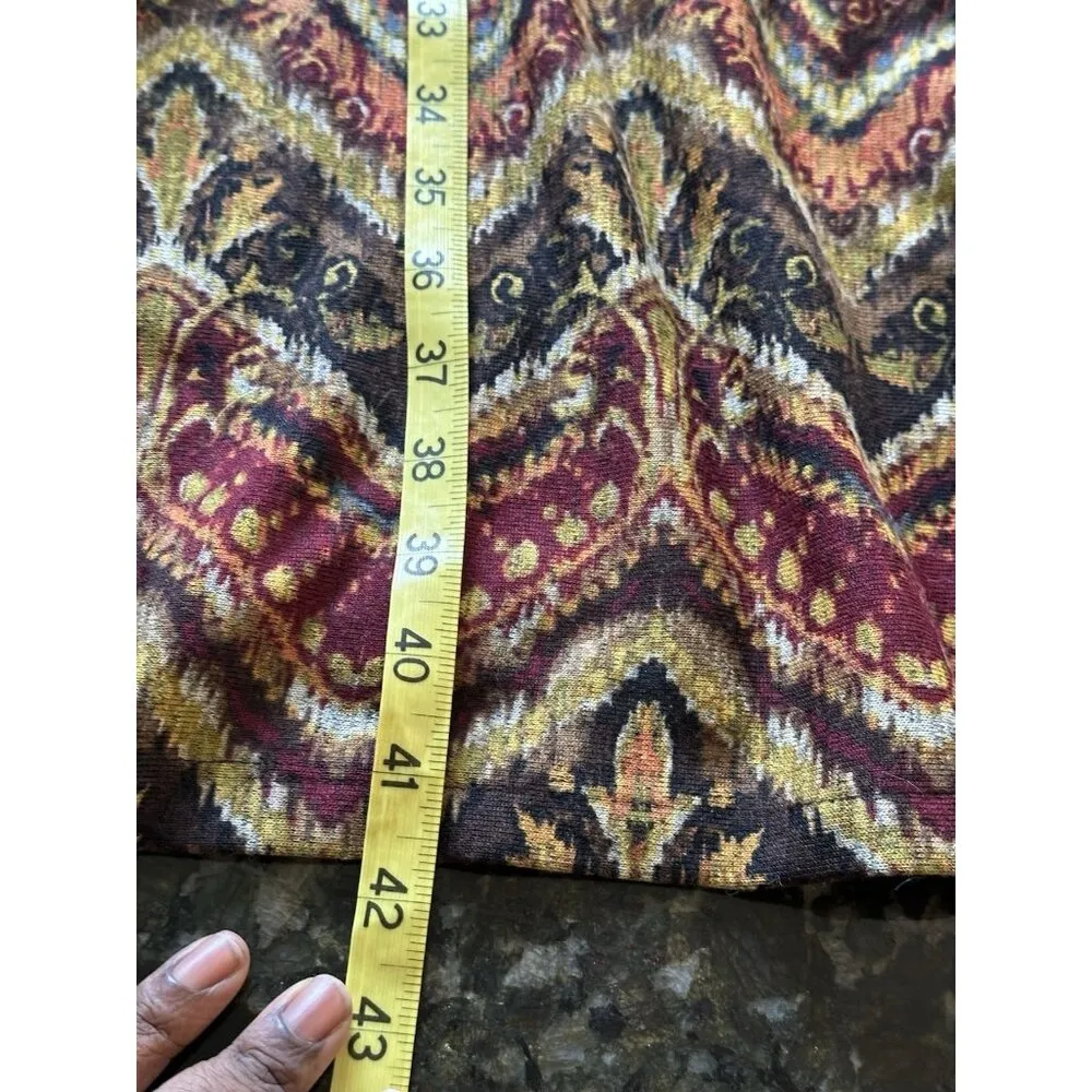 Soho Apparel Chevron Floral Print Tunic Shift Dress Sz 2XL Boho Grunge V Neck - Image 6