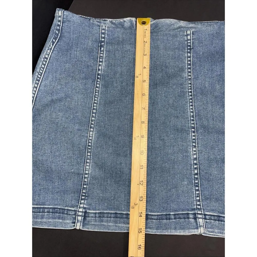 Free People Boho Preppy Business Casual Y2K Hippie Mini Skirt size 6 - Image 8