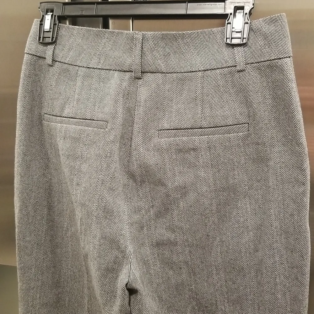 💕ANINE BING💕 Becky Trouser Pant ~ Straight Leg High Waisted Grey Fishbone 36 - Image 9