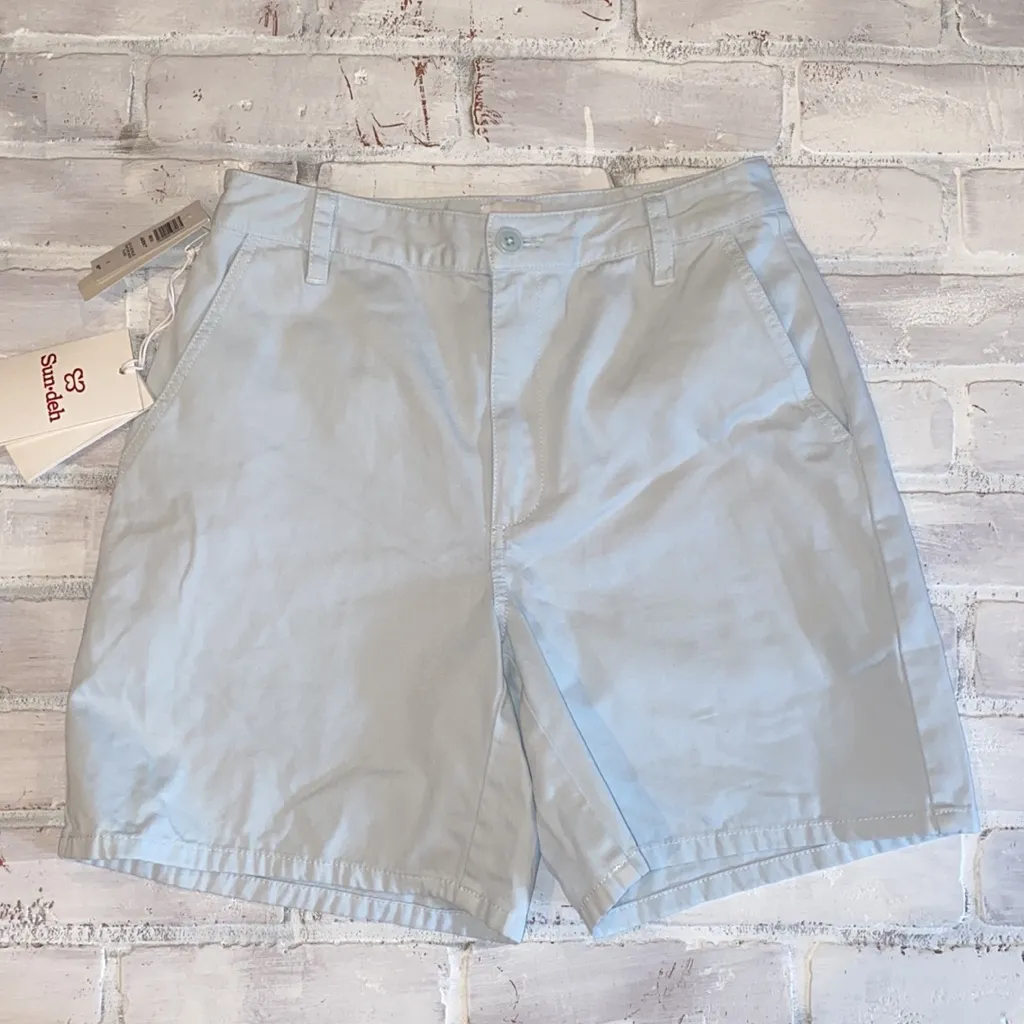 NWT Aritzia Sundeh Sundays best Jaden 7” fluid blue chino shorts - Image 8