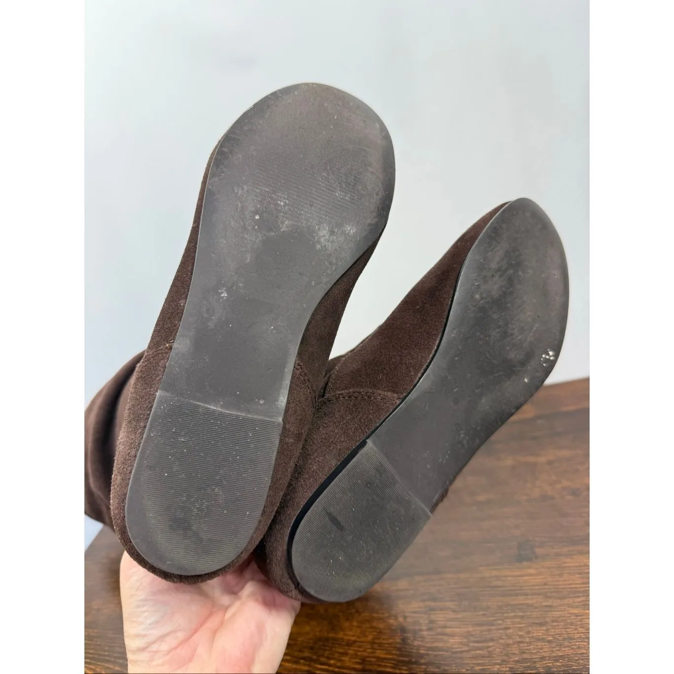 Steve Madden Tianna Brown Suede Slip On Slouch Knee High Boots Size 7.5 - Image 7