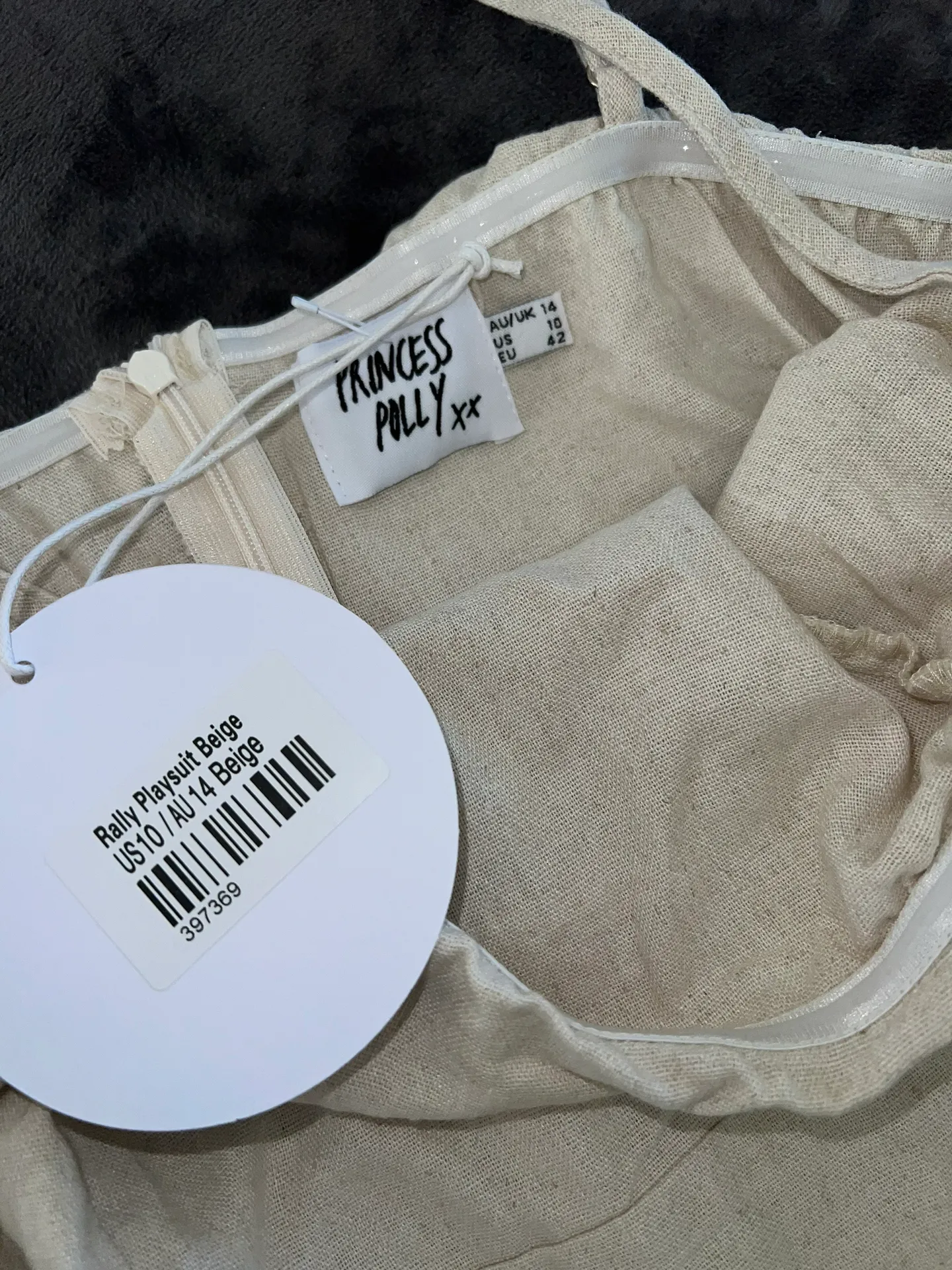 Rally Playsuit in Beige - Image 11