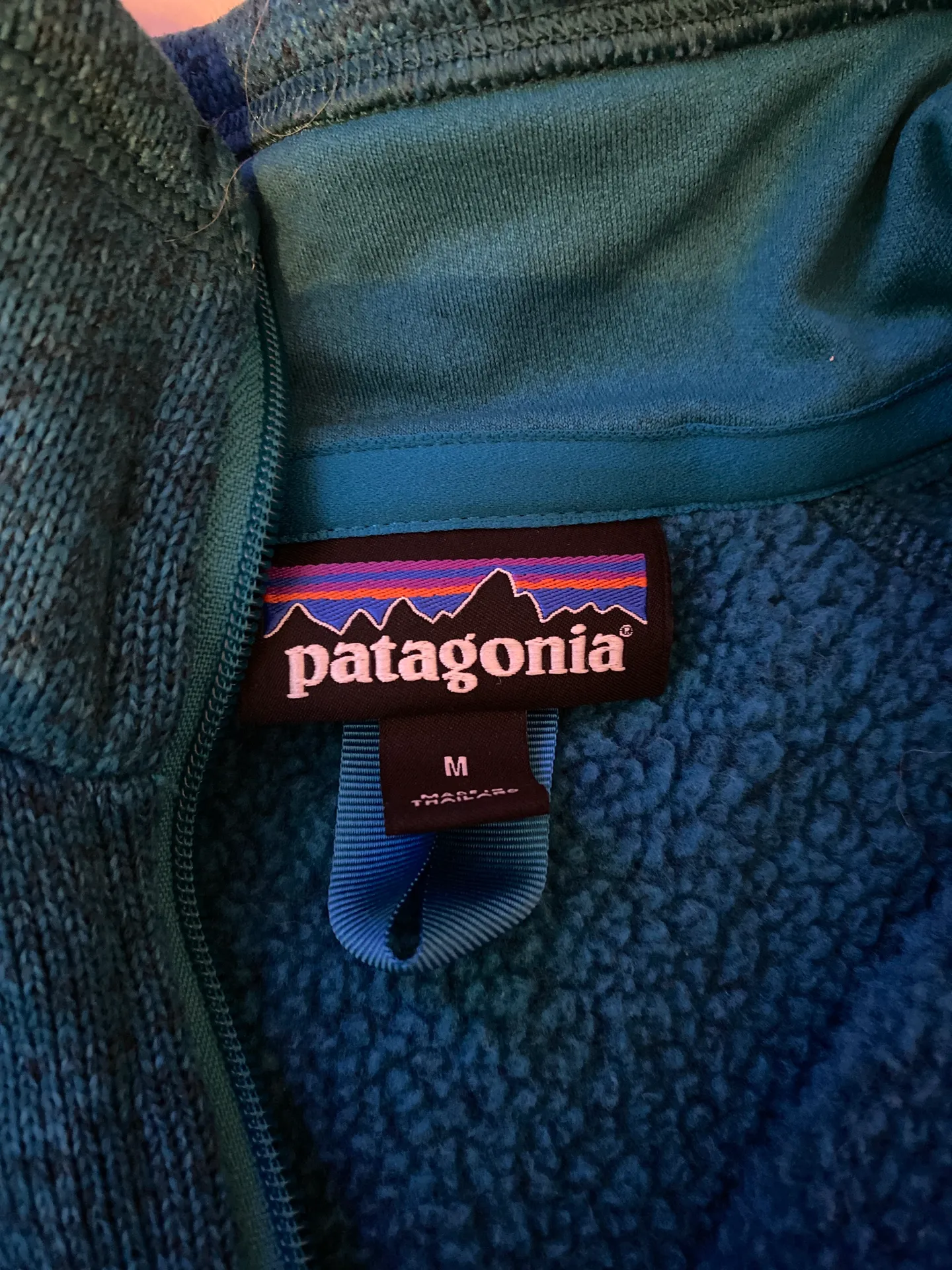Patagonia Teal Pullover; Quarter Zip - Image 4