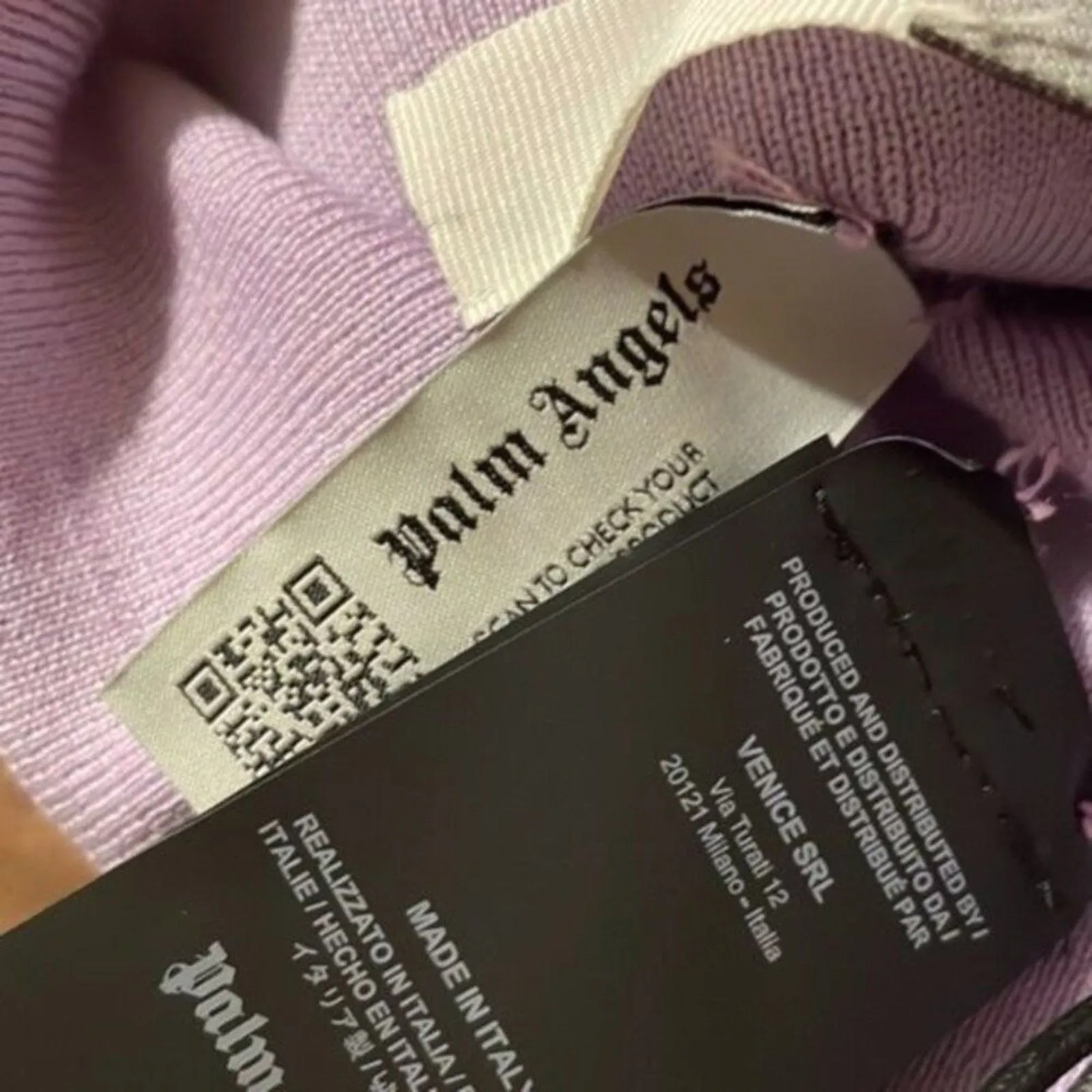 Palm Angels x Missoni embroidered Wool Beanie Lilac - Image 6