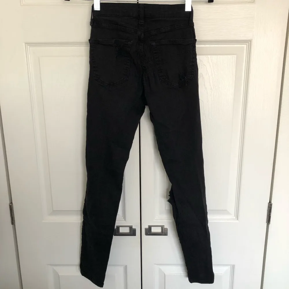 Topshop Jamie Moto Black Distressed Skinny Jeans Size 26 - Image 7