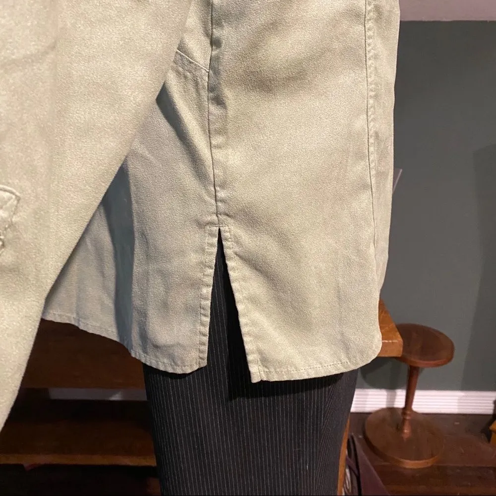 Chico’s Soft Moss Green Button Blouse 1 M - Image 5