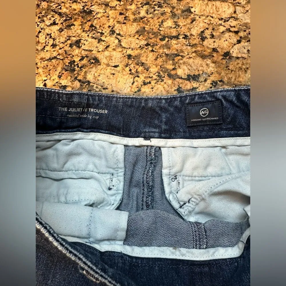AG Adriano Goldschmied Anthropologie‎ the Juliette wode leg crop trouser 29R - Image 11