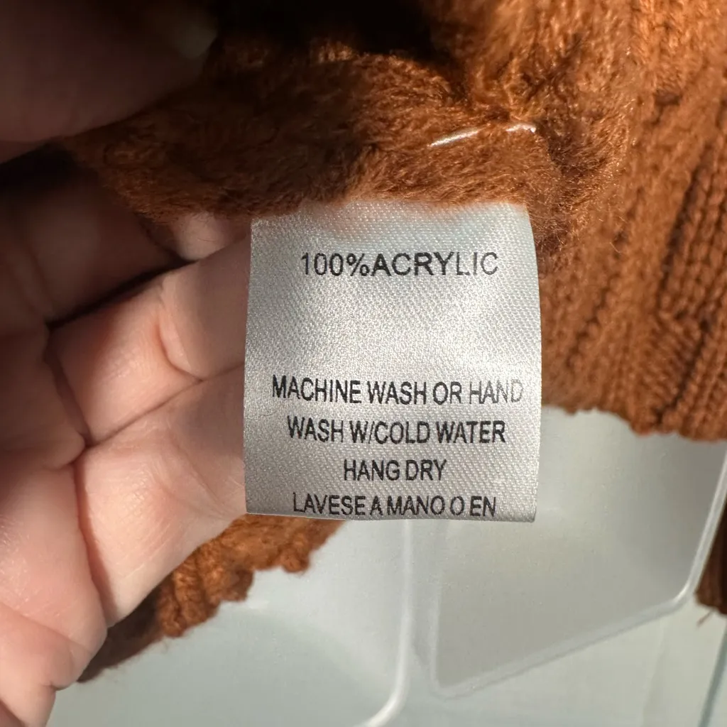 Cozy Co Women’s Brown Turtleneck Sweater Size S/M EUC - Image 7