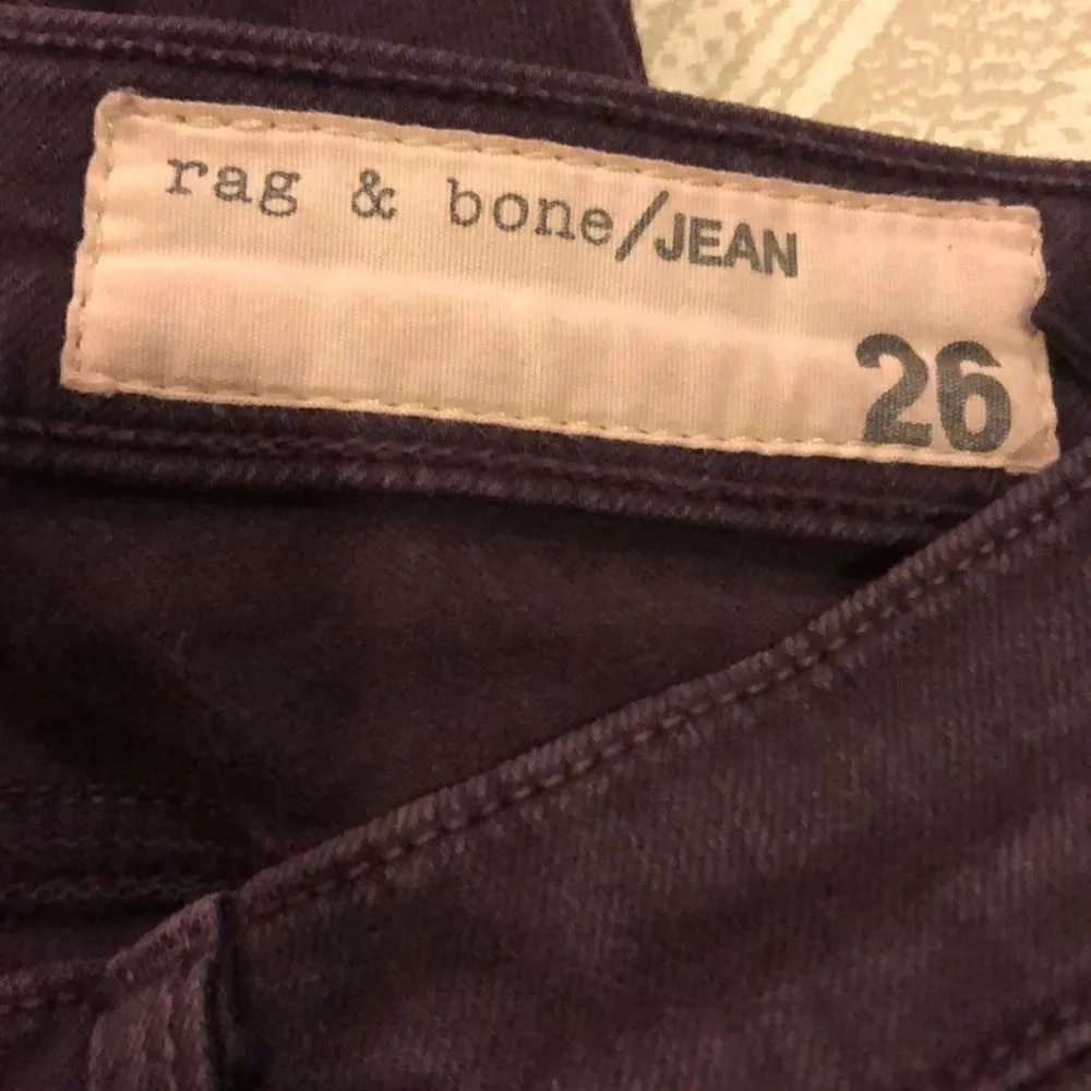 Rag & Bone Skinny Maroon/Brown Jeans - Image 2