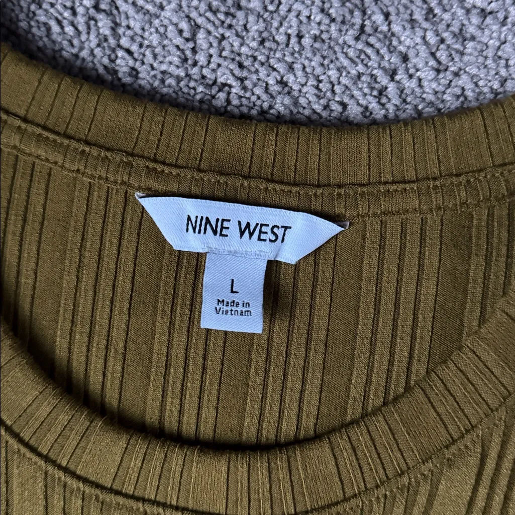 Nine West Ribbed Sleeveless Dress SIZE L - Image 3