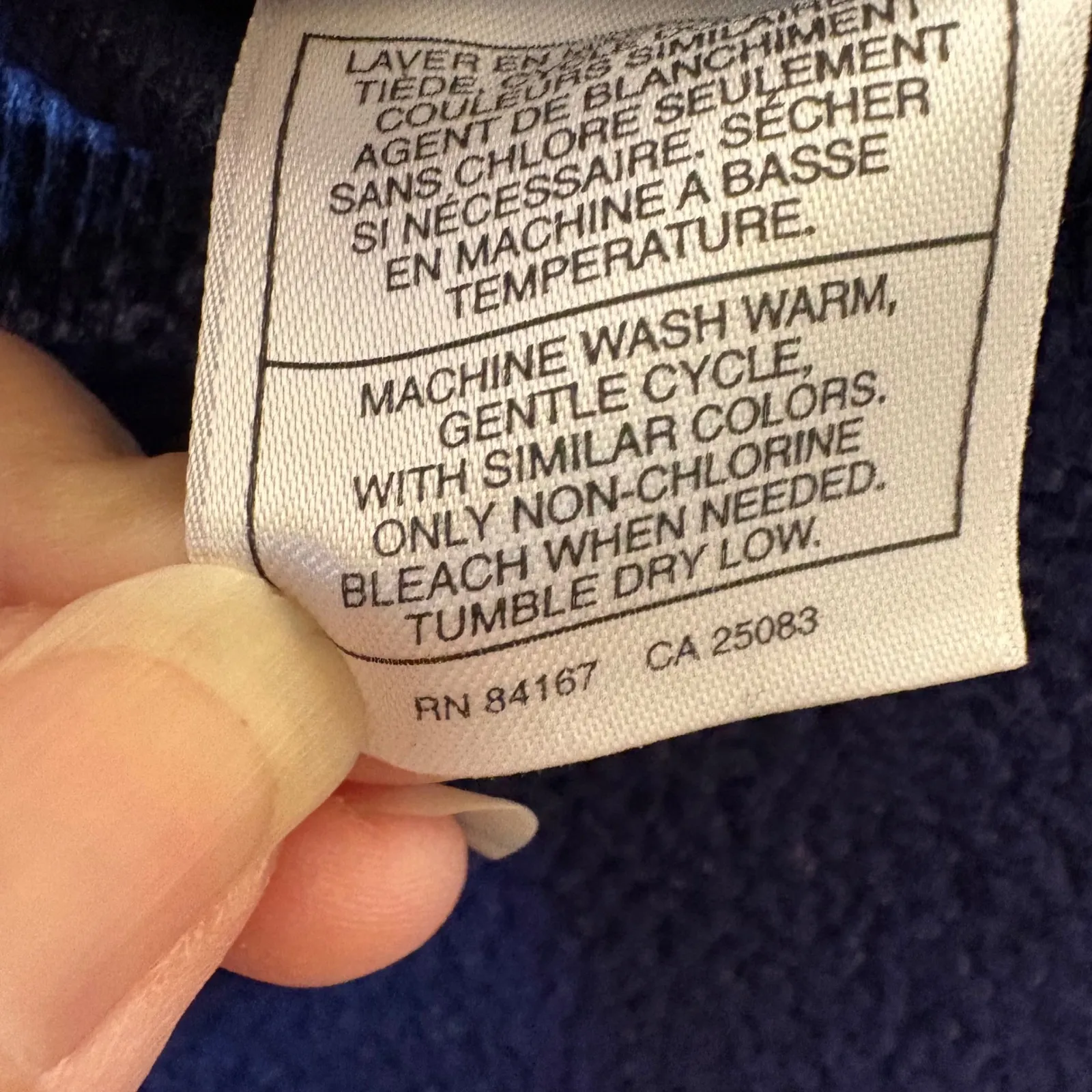 Disney Store Eeyore Y2K Fleece Pullover Sweatshirt Navy Blue Size Large - Image 4