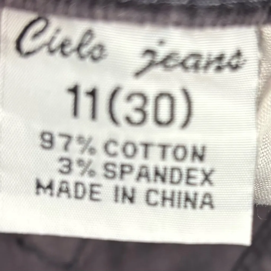 Cielo Jeans 30 11 Cotton Micro Corduroy with Stretch Pants in Purple Tinted Gray - Image 7