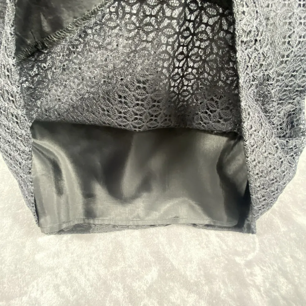 Trina Turk Dress Sz 8 Black Lace Knee Elegant Classic Cocktail Sophisticated USA - Image 5