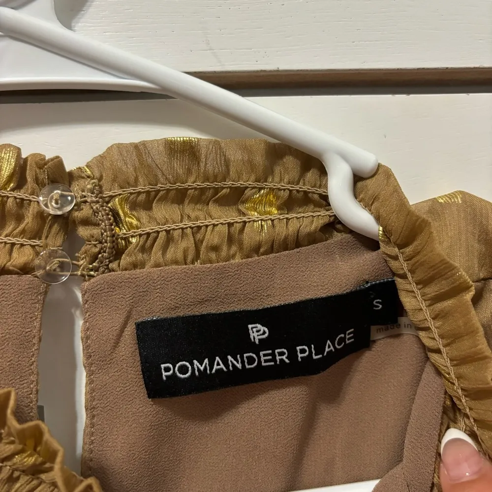 POMANDER PLACE Tan Celeste Blouse - Image 4