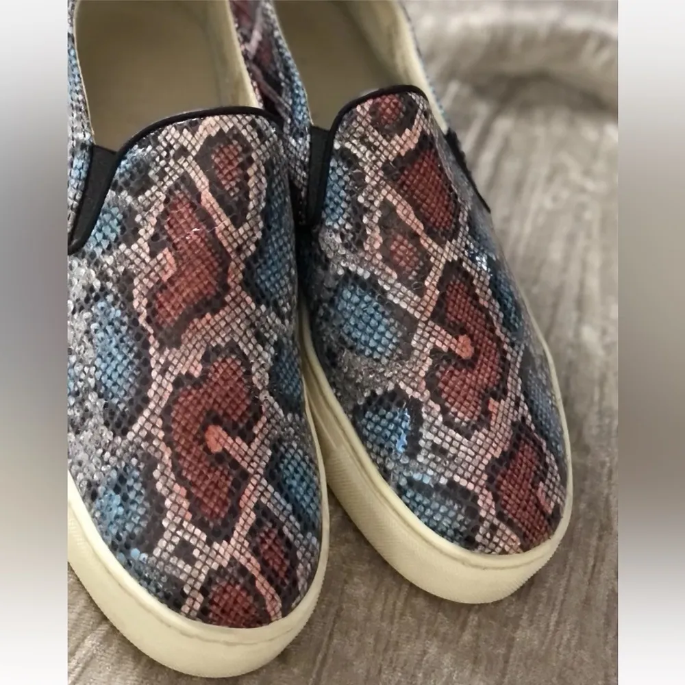 The Flexx size 9.5 blue & pink platform Python platform slip on sneaker leather - Image 7