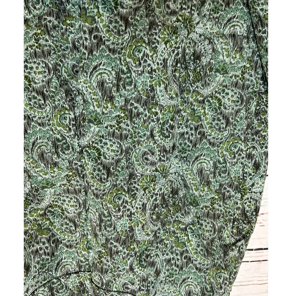 Isaac Mizrahi Size 0 Tall Green Snakeskin Pullon Pants Novelty Animal Print - Image 2