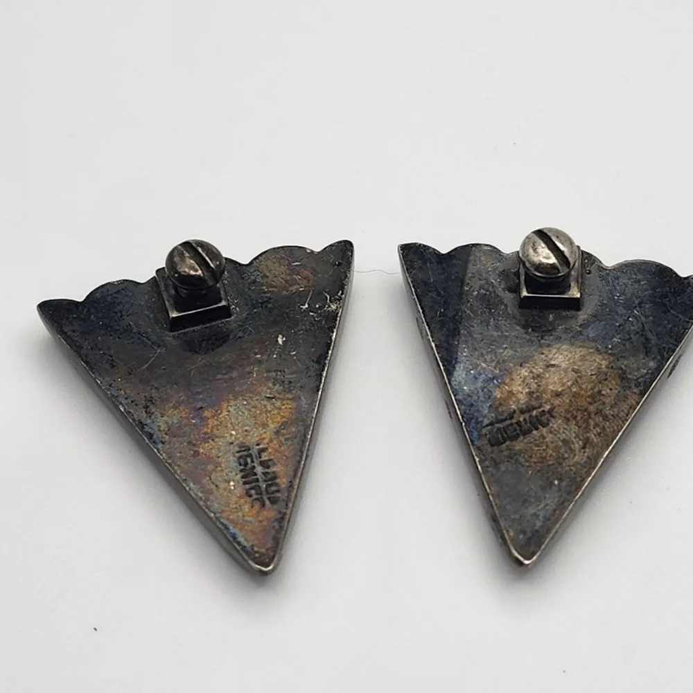 Alpaca Mexico Black & Silver Engraved Collar Tips - Image 3