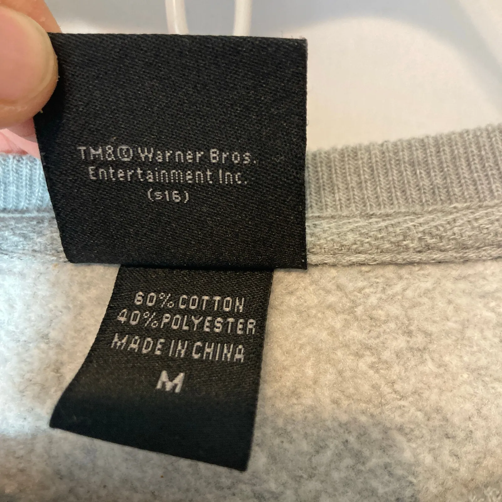 Harry Potter Warner Bros Studio London Ravenclaw Gray Varsity Crew Neck Sweater - Image 6