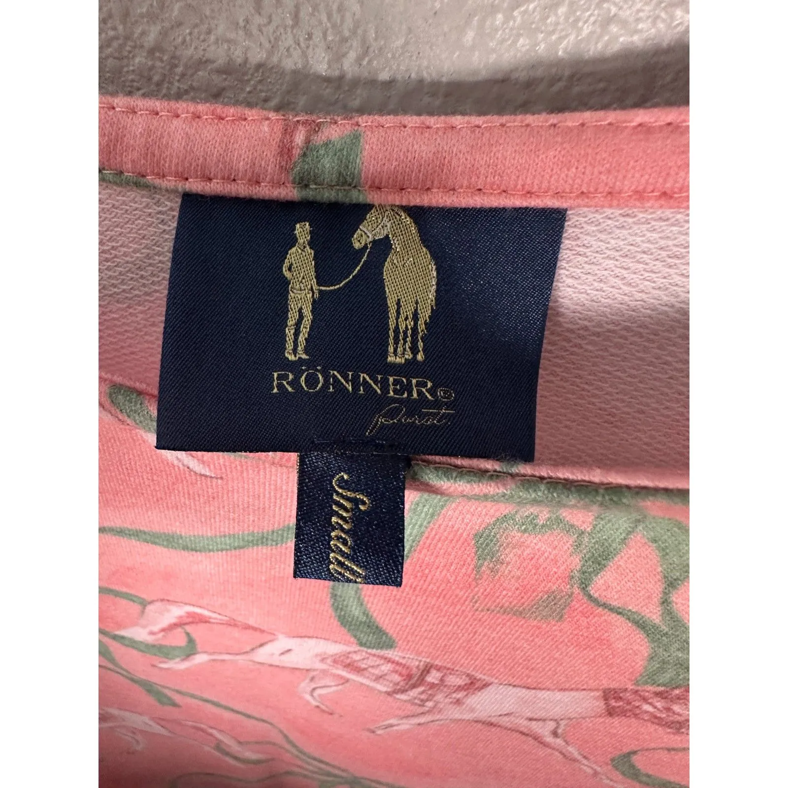 Ronner Pink Long Sleeve Horse Bow Shirt and Pants Sweat Set Matching Size Small - Image 7