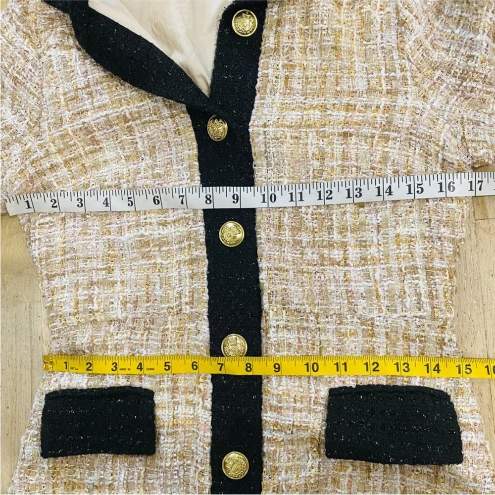 Alexia Admor tweed button up dress with gold buttons NWT - Image 9