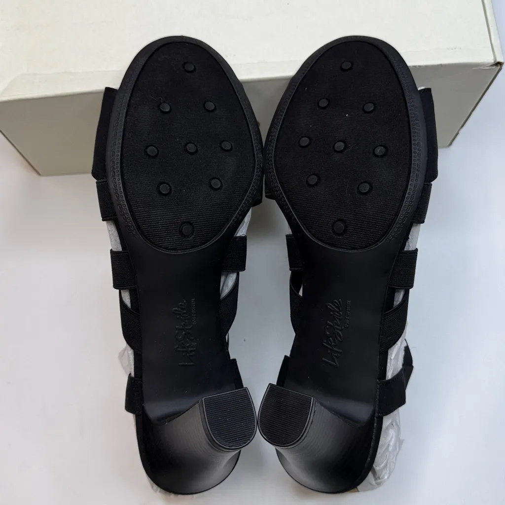 LifeStride Women's Charlotte Strappy Dress Wide Width Sandals- Black - Size 9W - Image 9