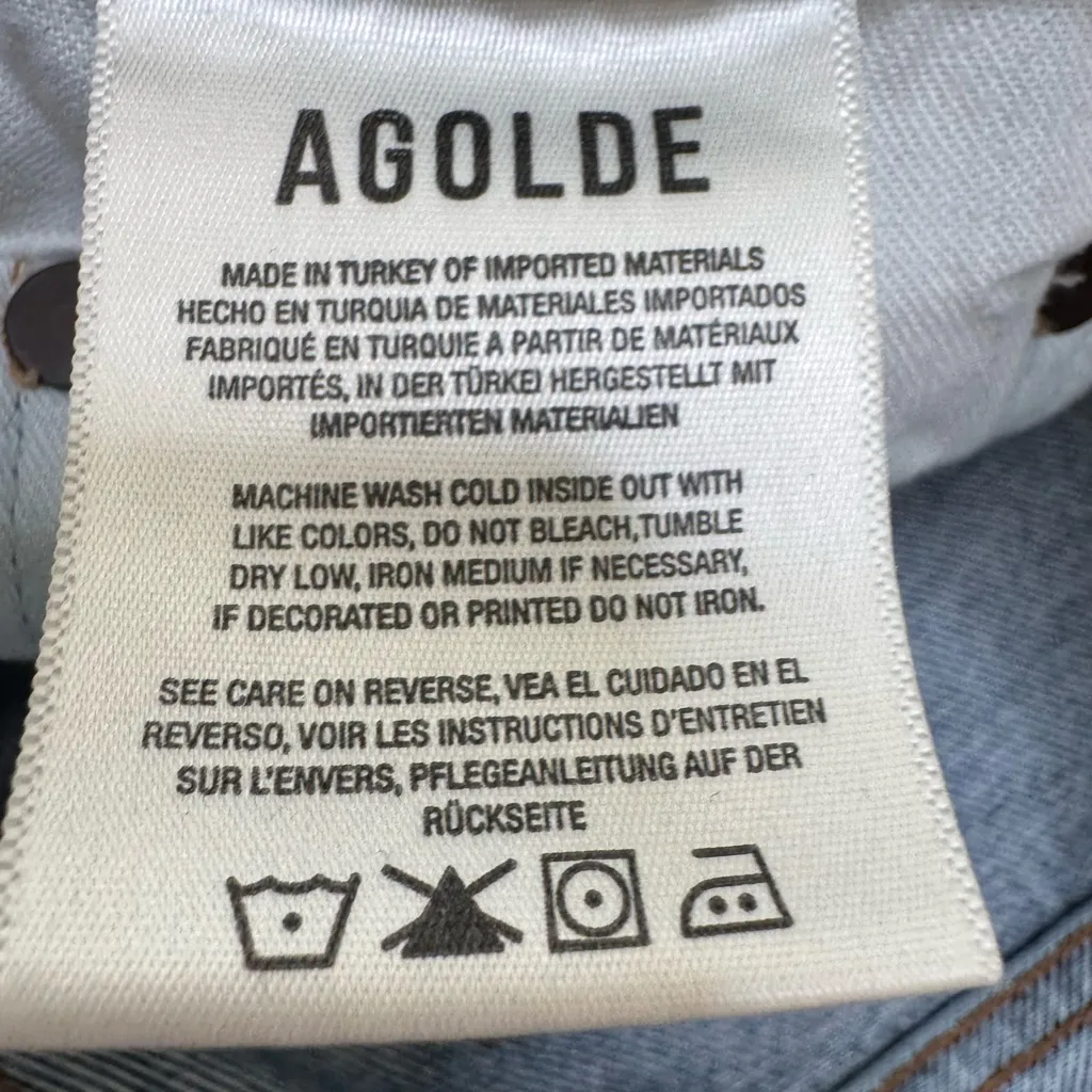 Agolde Jeans Riley High Rise Straight Leg Crop in Emulsion size 30 $188 - Image 11