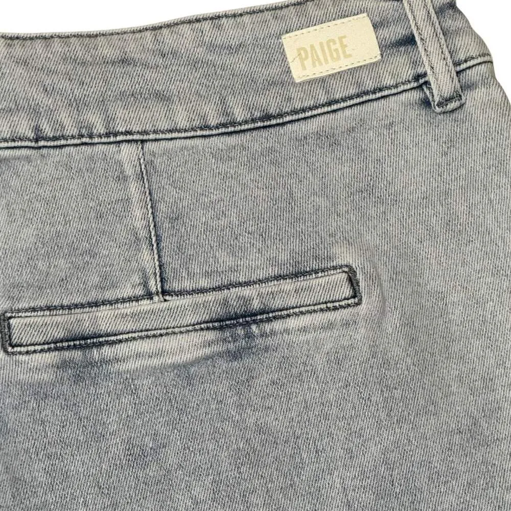 PAIGE Beth Pleated High Rise Waist Shorts Sherry Light Wash Cuffed Denim NWT 33 - Image 5