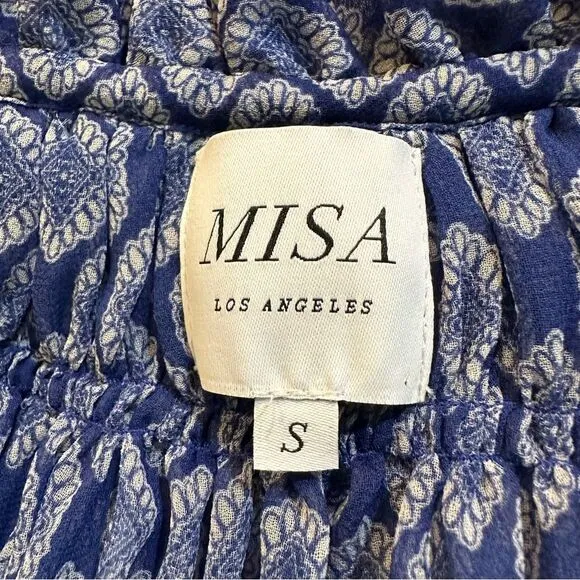 Anthropologie x Misa‎ Los Angeles Almaha Blouson Mini Dress Size S Blue - Image 14