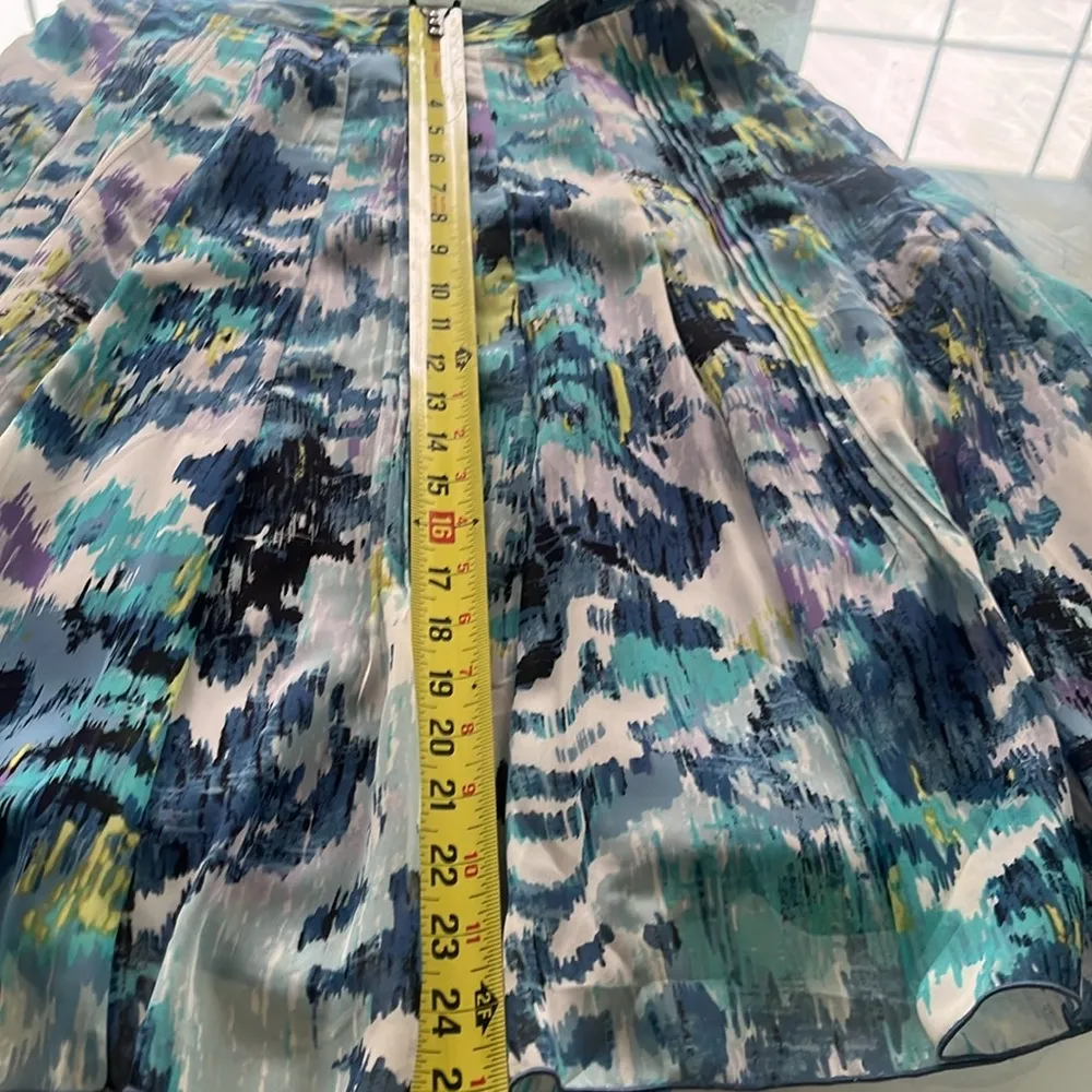 Christopher Banks a line fit flare ocean colors skirt size 10 lined - Image 6