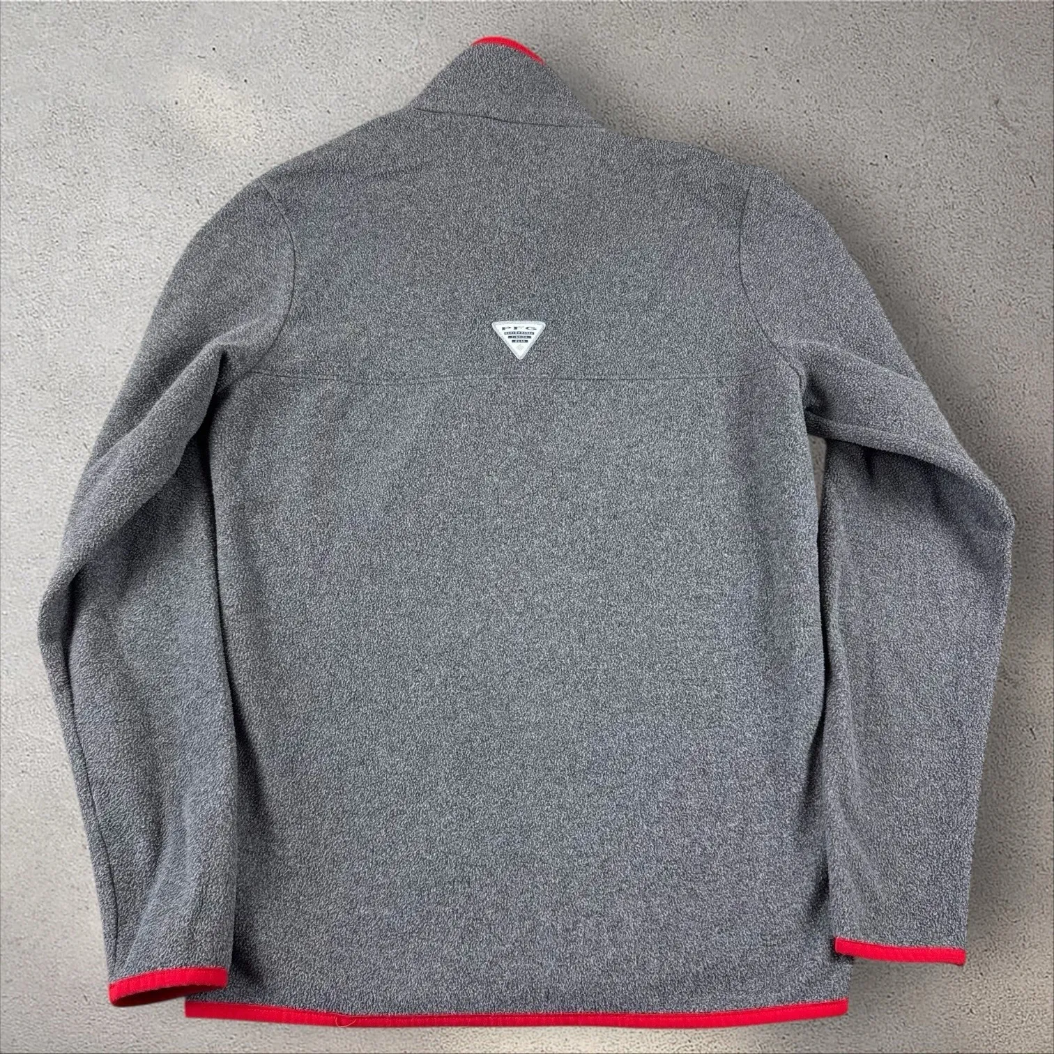 Columbia PFG Georgia Bulldogs 1/4 Snap Pullover Fleece Womens Small Gray Sweater - Image 3