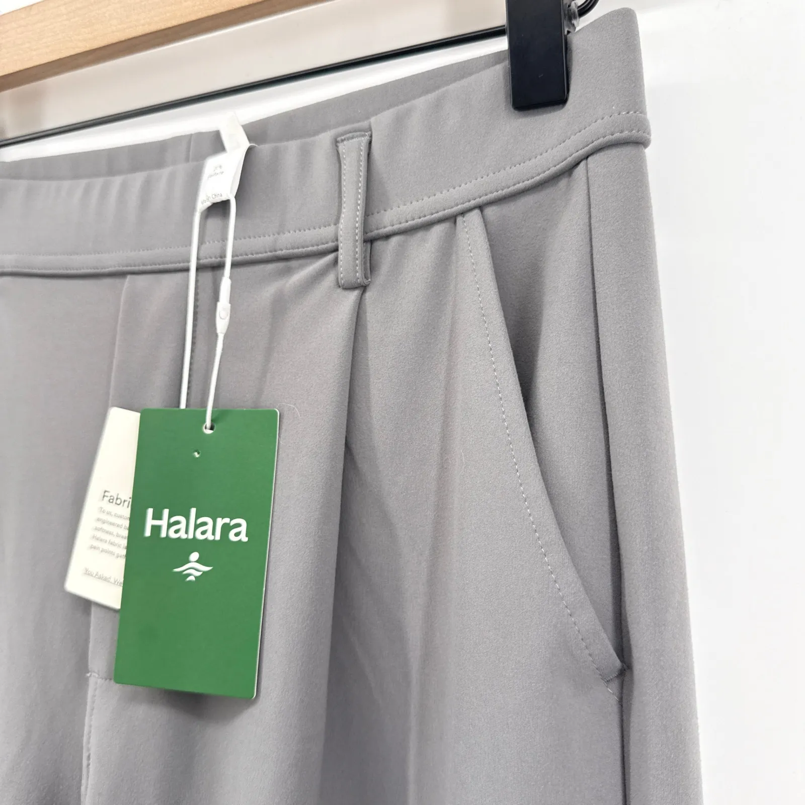 NEW NWT Halara‎ Flex High Waisted Pocket Wide Leg Crepe Work Pants Petite Small - Image 4