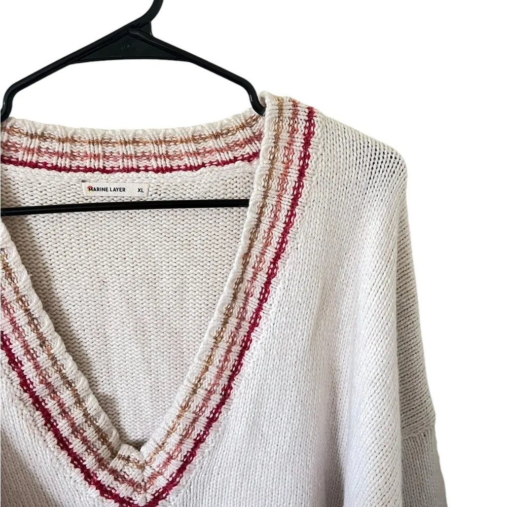 Marine Layer Adalyn Stripe Trim Sweater - Image 4