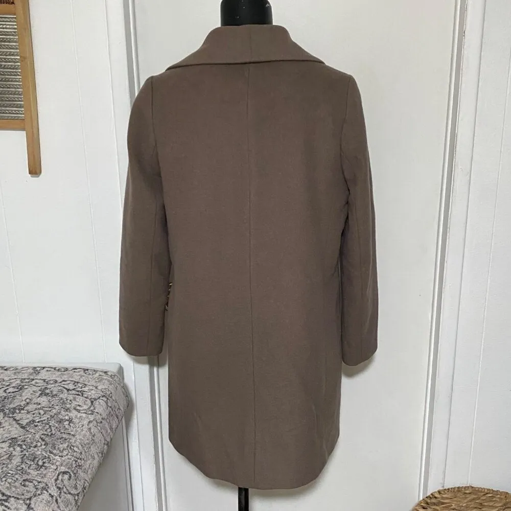 Lauren Ralph Lauren Asymmetrical Wool Blend Wrap Winter Coat Size 4 - Image 6