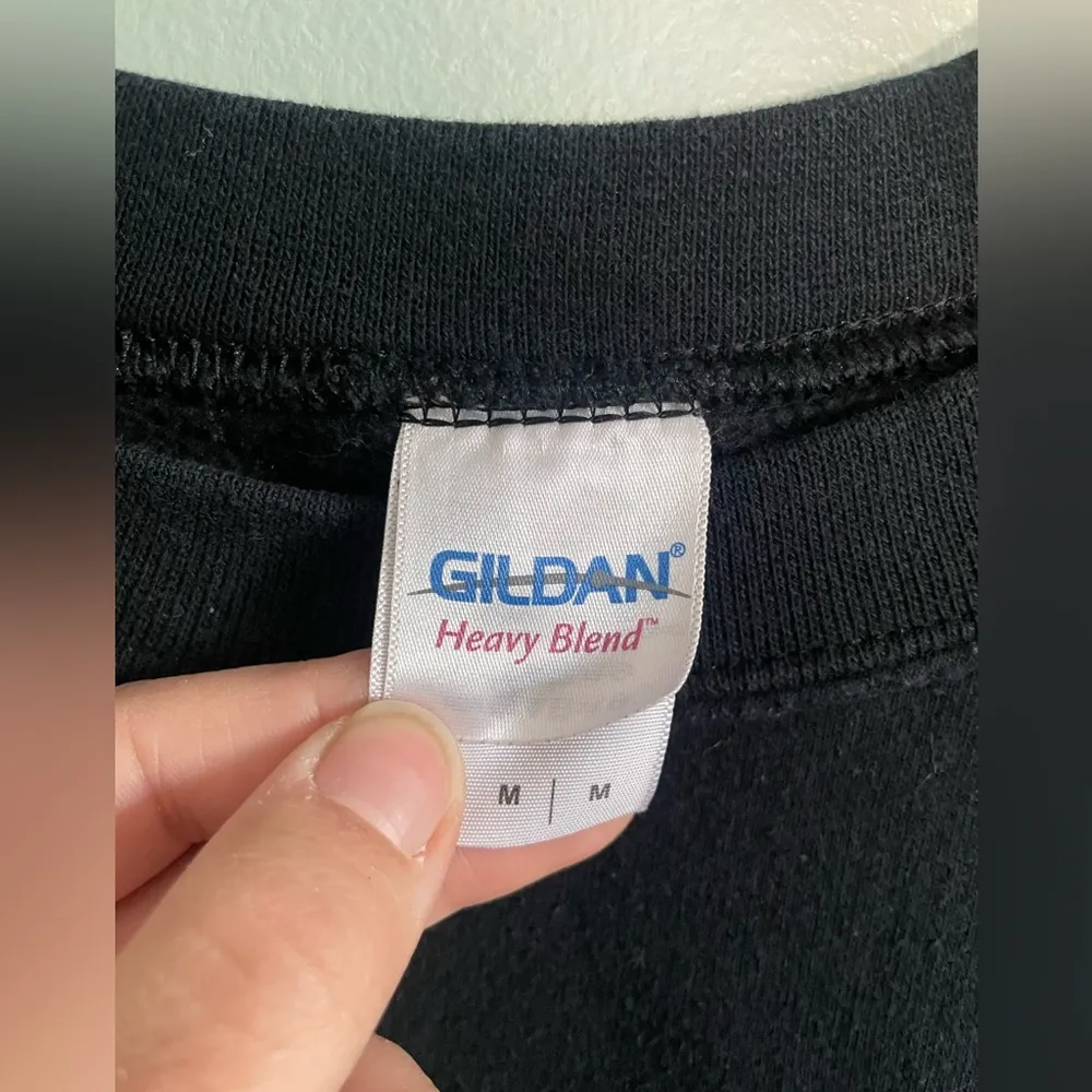 Justin Timberlake Novelty Christmas Womens Black Crew Neck Sweatshirt Sz M - Image 4