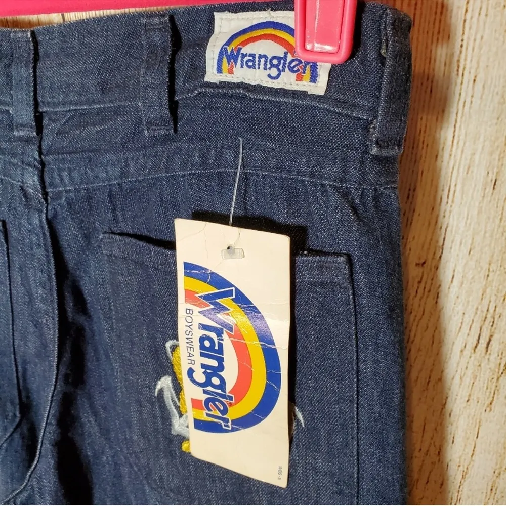 Rare Vintage wrangler dead stock Flared Jeans student fit made in the USA NWT 27 - Image 2