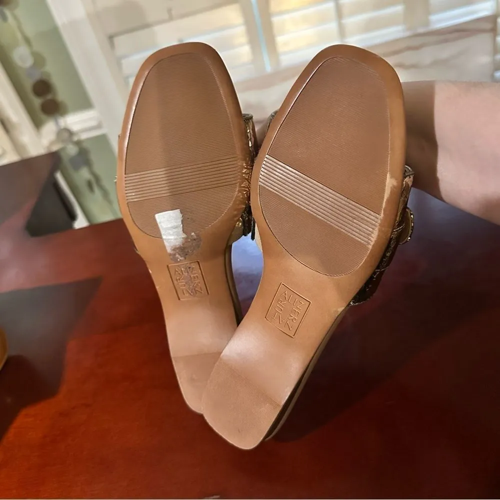 Naturalizer Gold Santiago Slip On Slide Flat Sandal With Buckle Size 7.5 - Image 10