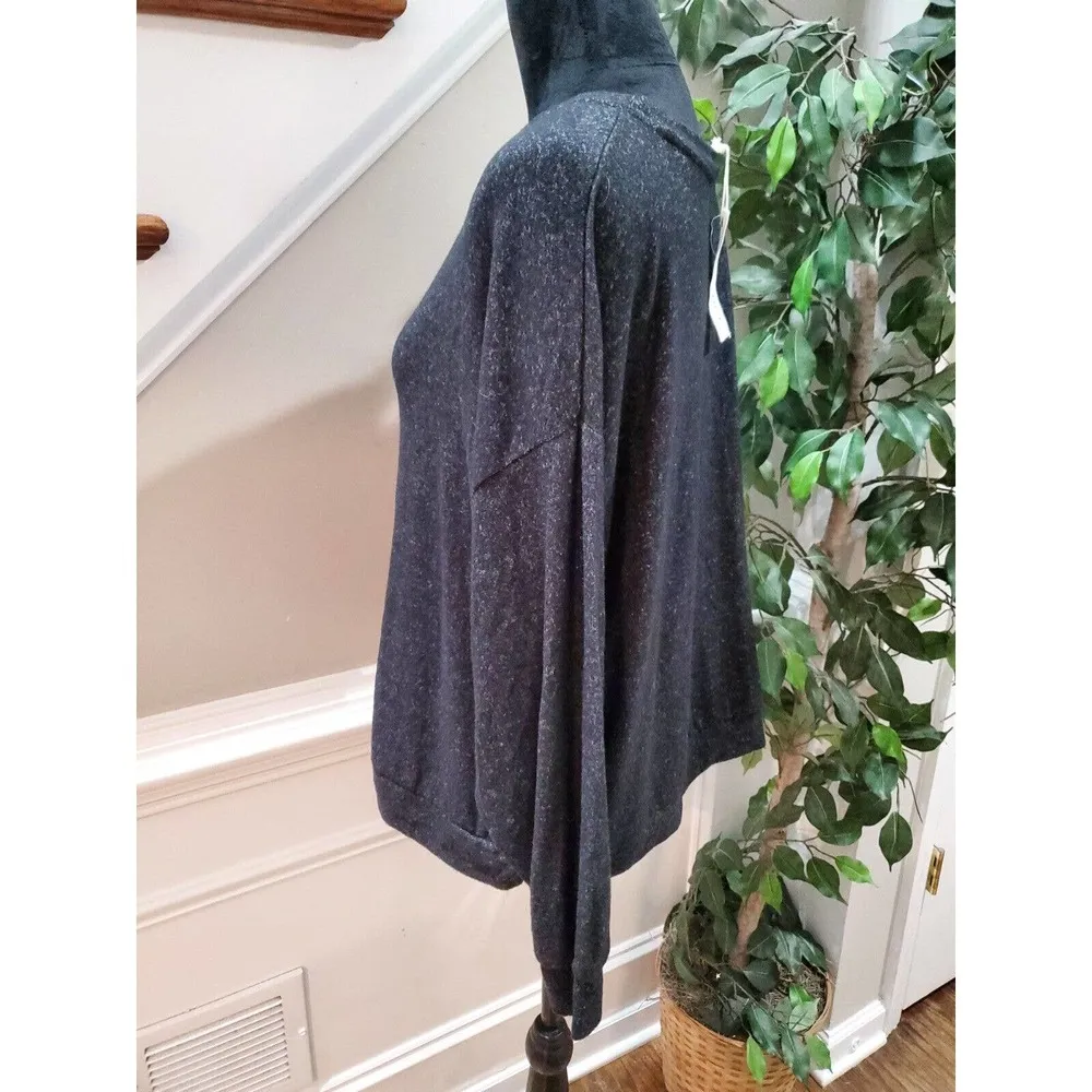 Work Shop Women Charcoal Rayon Long Sleeve Round Neck Pullover Knit Sweater XS - Image 5