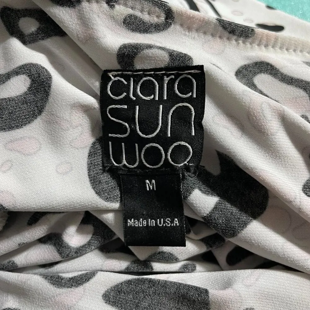 Clara Sunwoo Medium Top Blouse Cold Shoulder Slinky - Image 4