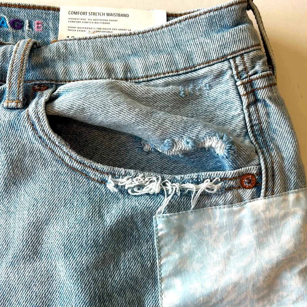 American Eagle Women's Highest Rise 90s Boyfriend Shorts Rainbow Jeans Jorts - Image 11