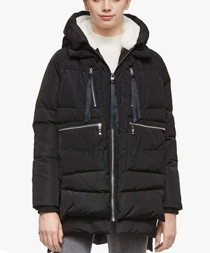 Parka Coat Black Size L - Image 2