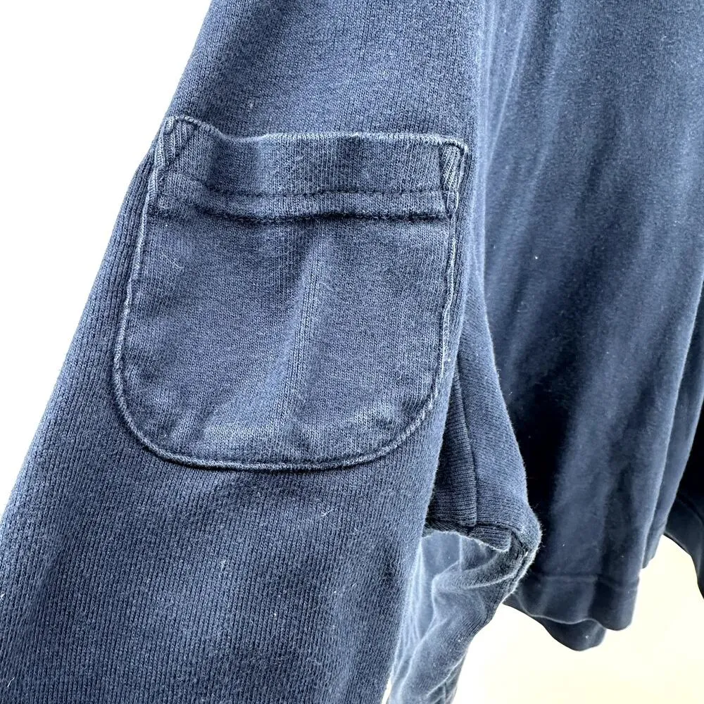 Fresh Produce Long Sleeve Shirt Pocket Sleeve Relaxed Fit 100% Cotton Blue 3X - Image 2