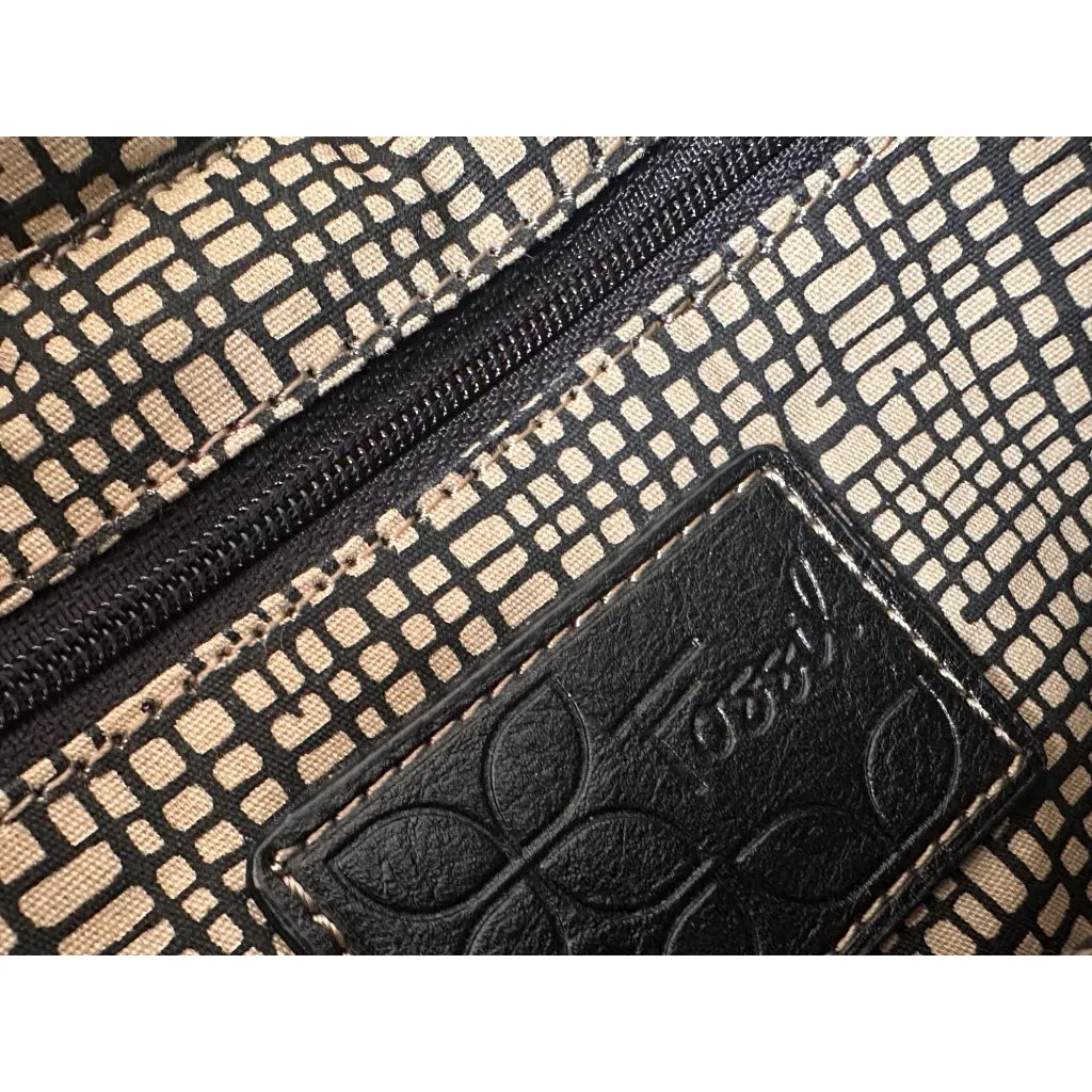 Fossil Black Crossbody Canvas Bag Embroidered Floral Patch & Adjustable … - Image 14