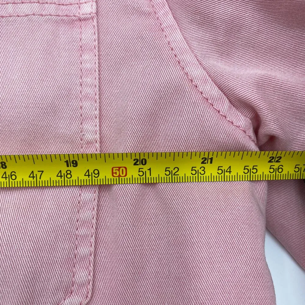 Cinq a Sept Studded Julia Jacket Shacket Pink Denim Western - Image 4