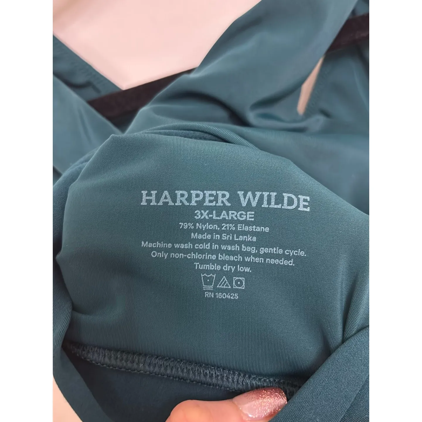 Harper Wilde Bralette Womens 3XL Dark Green Bliss V - Image 4