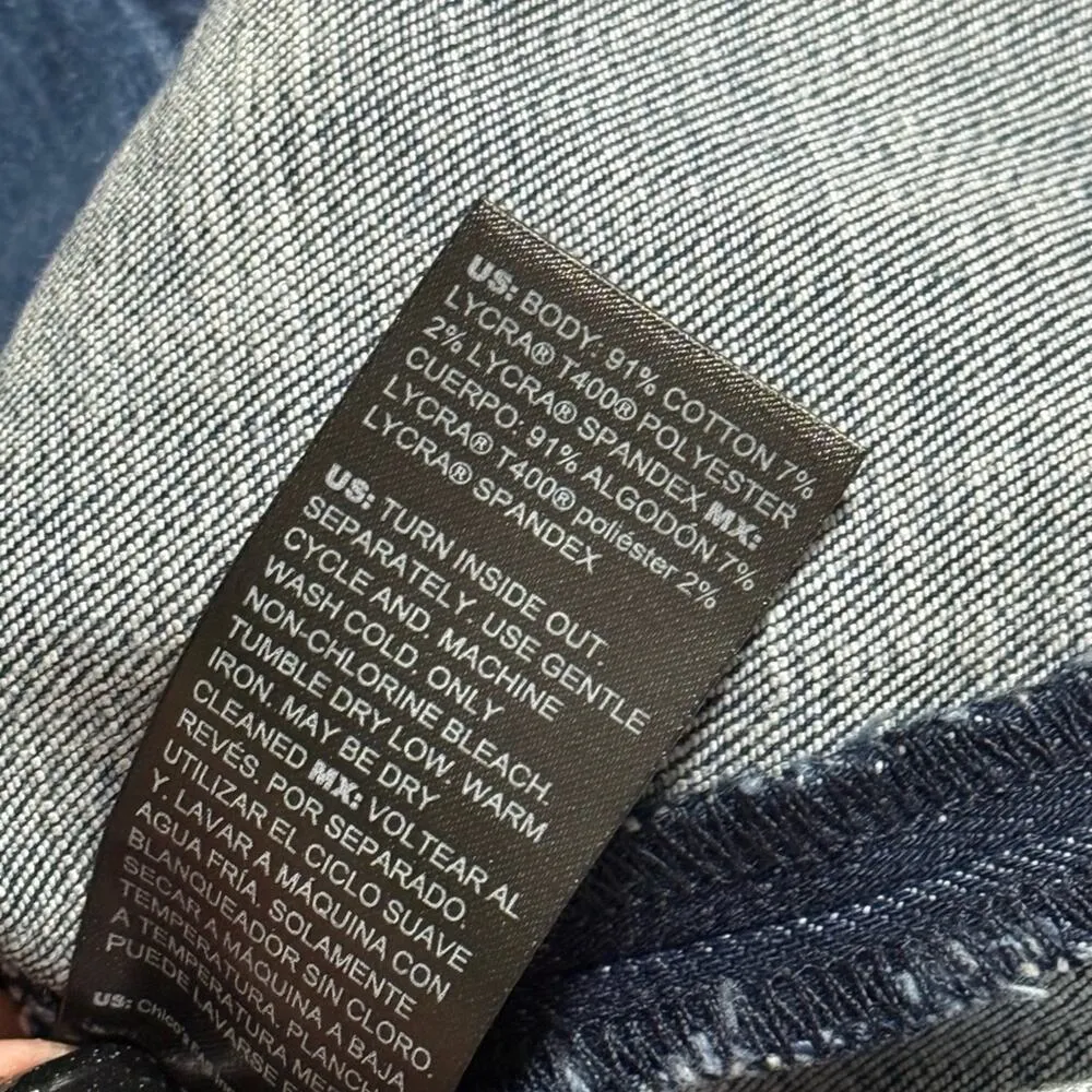 White House Black Market blue denim pencil skirt corset waist women’s size 2 nwt - Image 12