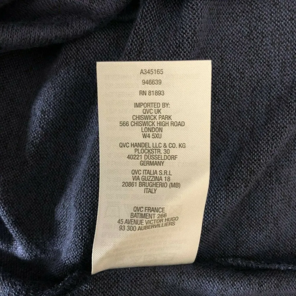 AnyBody Brushed Hacci Turtleneck Top Long Sleeve Pullover Stretch Blue Size XS - Image 5